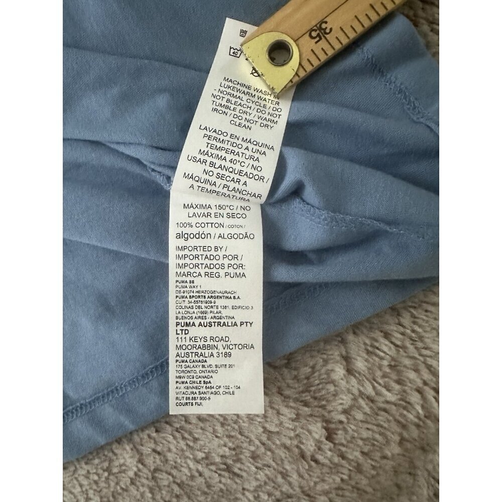 Puma Essential Logo Crew Neck Short Sleeve T-Shirt Women’s Blue Size S New - Picture 10 of 11